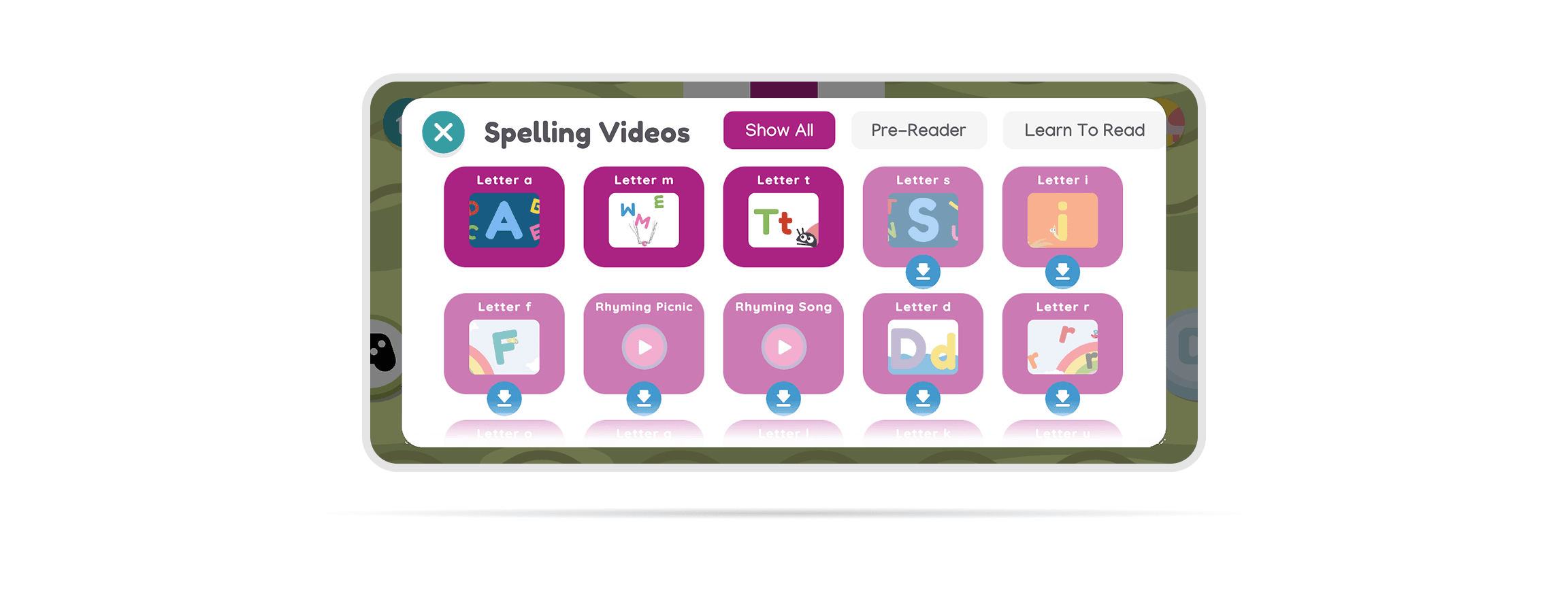 Hooked on Phonics learning experience