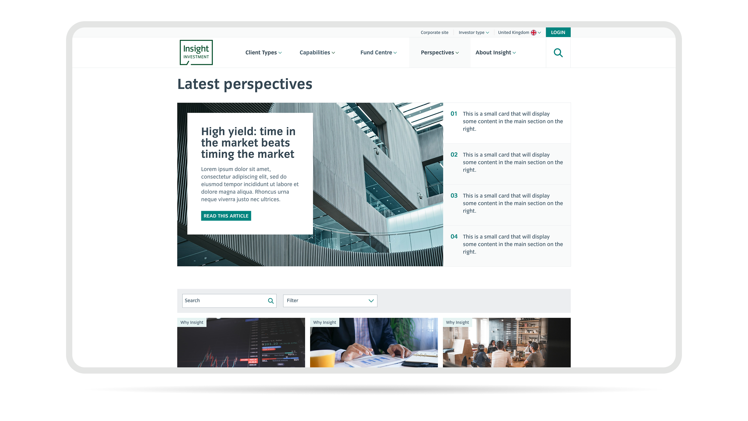 Insight Investment marketing site