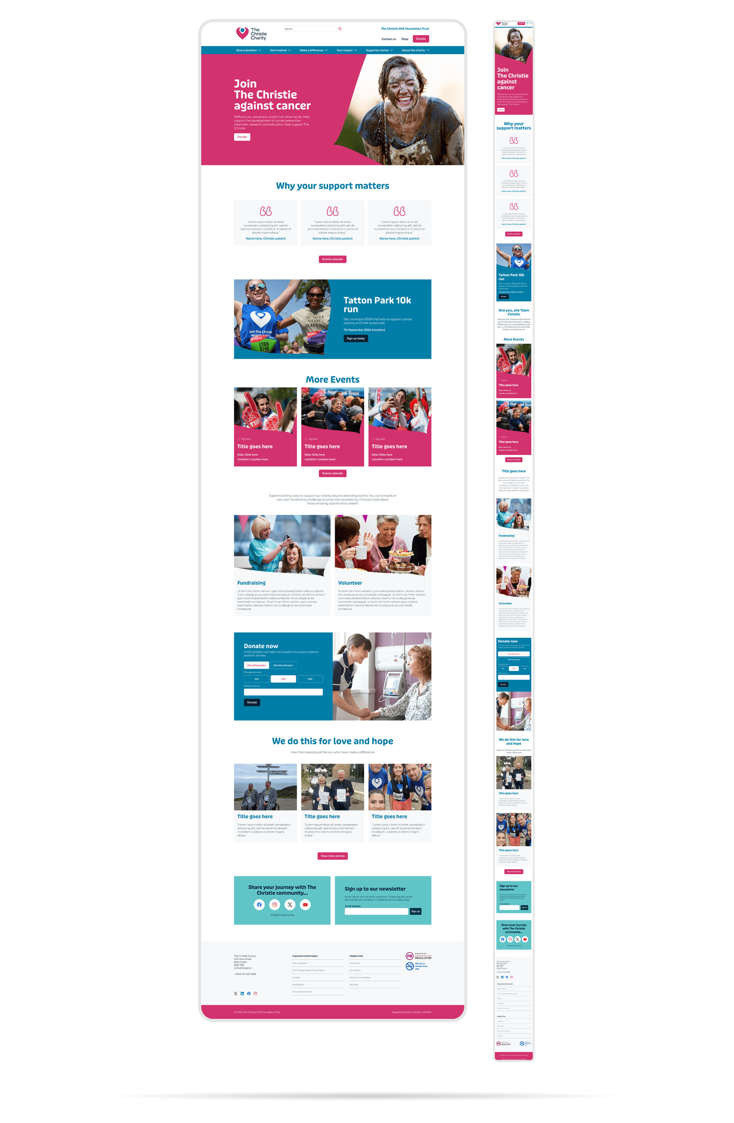 The Christie Charity website