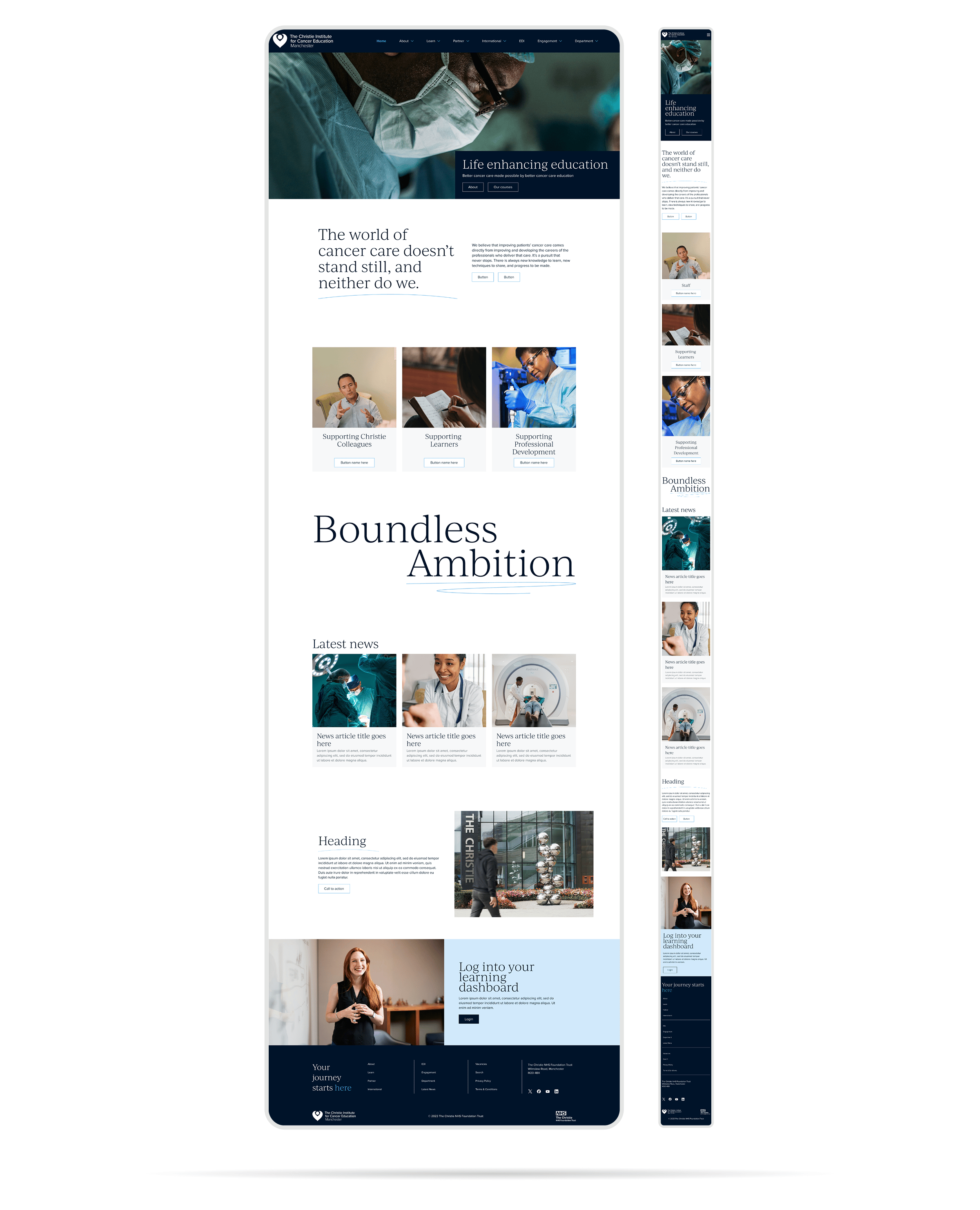 Christie Institute for Cancer Education website